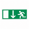 Rettungswegschild geradeaus – Kunststoff 1 mm
