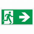 Rettungswegschild rechts – ISO 7010 – E002 – Kunststoff 1 mm
