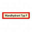 Brandschutzschild "Wandhydrant Typ F" – Kunststoff langnachleuchtend selbstklebend
