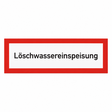 Brandschutzschild Löschwassereinspeisung – Kunststoff 1 mm