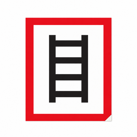 Brandschutzschild Stelle zum Anleitern – Selbstklebende Folie