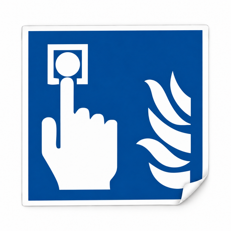 Brandschutzschild Hausmelder nach ISO 7010 – Selbstklebende Folie