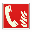 Brandschutzschild Brandmeldetelefon – ISO 7010 – Kunststoff langnachleuchtend