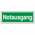 Rettungsschild "Notausgang" – Kunststoff 1 mm