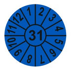 Tüv-Marke 2031 blau