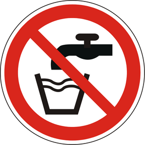 Verbotsschild kein Trinkwasser – ISO 7010