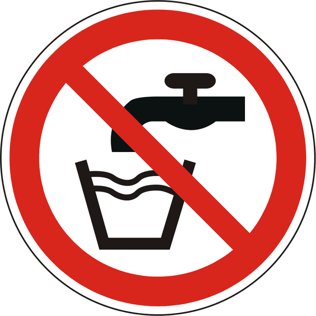 Verbotsschild kein Trinkwasser – ISO 7010