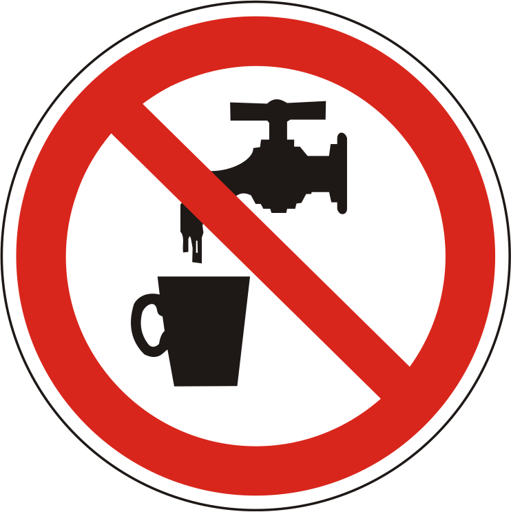 Verbotsschild Kein Trinkwasser