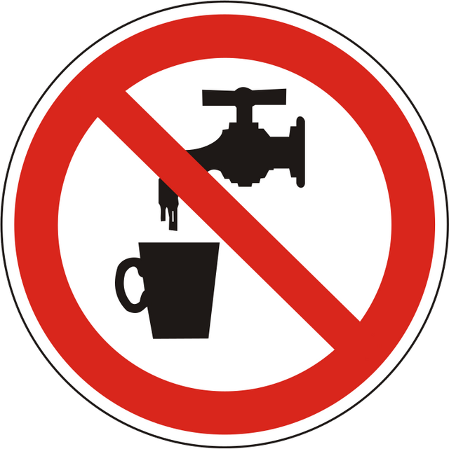 Verbotsschild Kein Trinkwasser