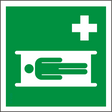 Rettungsschild Krankentrage E013 – ISO 7010