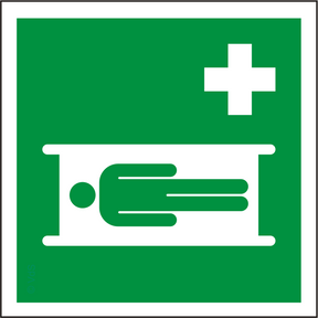 Rettungsschild Krankentrage E013 – ISO 7010