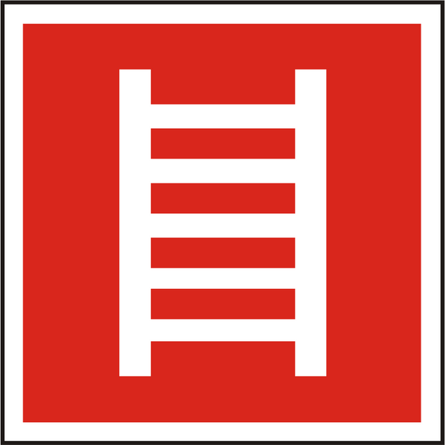 Brandschutzschild Feuerleiter