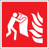 Brandschutzschild Feuerlöschdecke – ISO 7010
