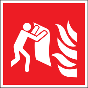 Brandschutzschild Feuerlöschdecke – ISO 7010