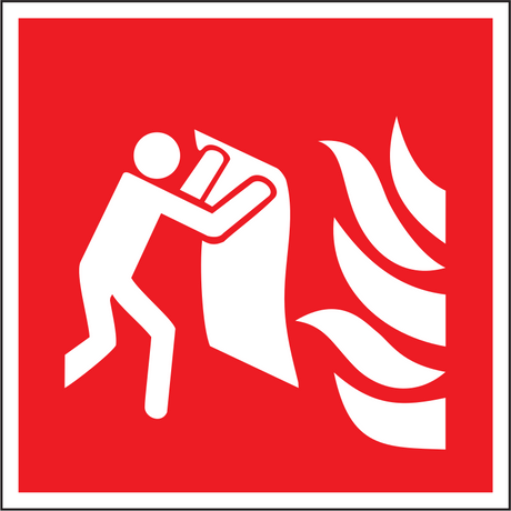 Brandschutzschild Feuerlöschdecke – ISO 7010