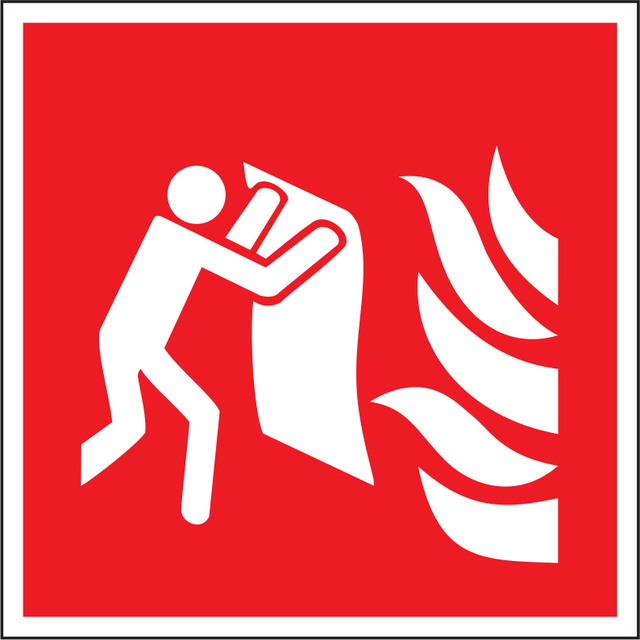 Brandschutzschild Feuerlöschdecke – ISO 7010