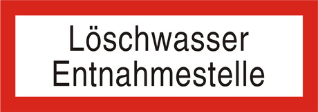 Brandschutzschild "Löschwasser Entnahmestelle"