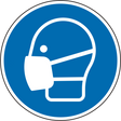 Gebotsschild leichten Atemschutz benutzen – ISO 7010