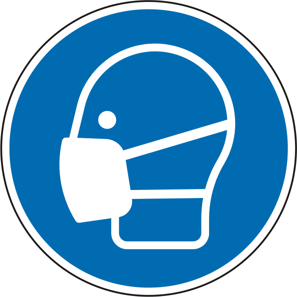 Gebotsschild leichten Atemschutz benutzen – ISO 7010