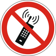 Verbotsschild Mobilfunk verboten – ISO 7010