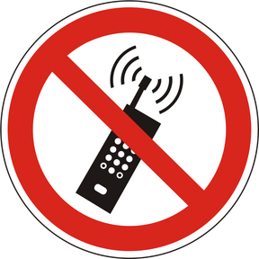 Verbotsschild Mobilfunk / Handy Verbot