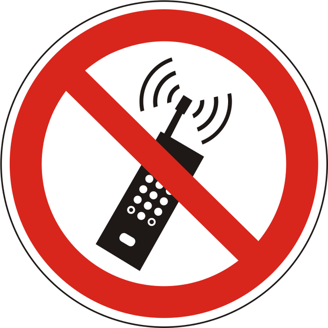 Verbotsschild Mobilfunk / Handy Verbot