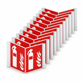 Nasenschild Feuerlöscher – ISO 7010 – Aluminium (Set)