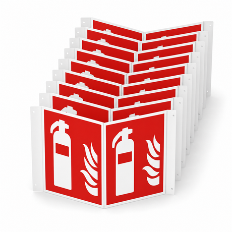 Nasenschild Feuerlöscher – ISO 7010 – Kunststoff 1 mm (Set)