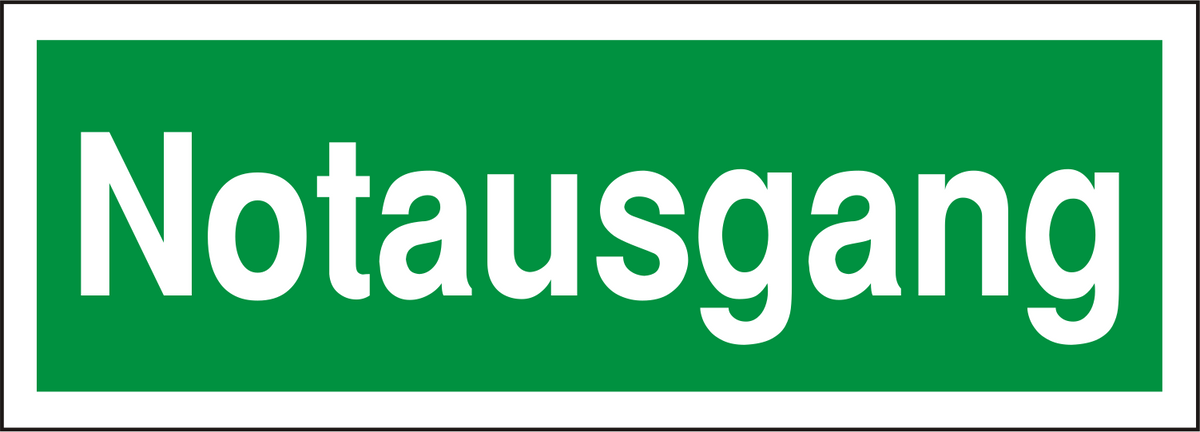 Rettungsschild "Notausgang"