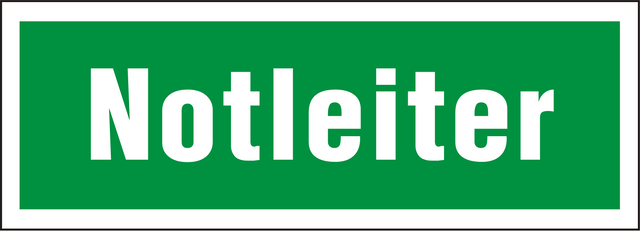 Rettungsschild "Notleiter"