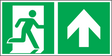Rettungswegschild geradeaus – ISO 7010 – Kombiversion