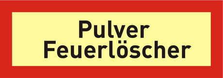 Brandschutzschild "Pulver Feuerlöscher"