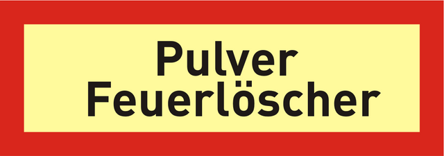 Brandschutzschild "Pulver Feuerlöscher"