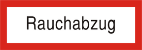 Brandschutzschild "Rauchabzug"