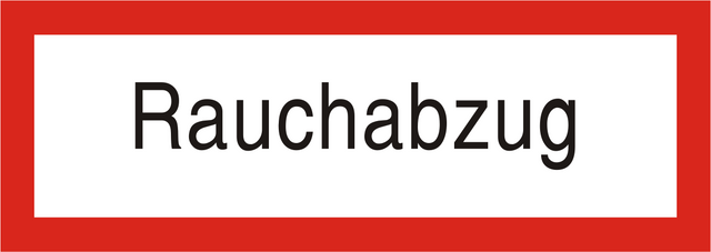 Brandschutzschild "Rauchabzug"
