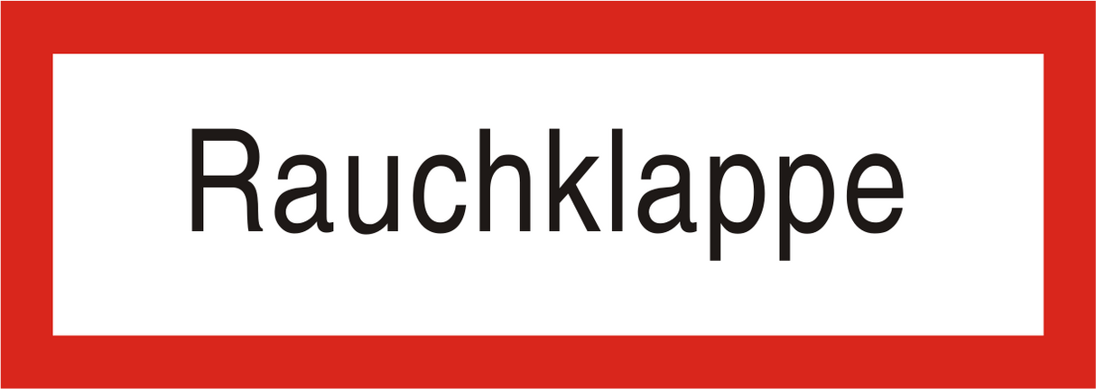 Brandschutzschild "Rauchklappe"