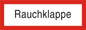 Brandschutzschild "Rauchklappe"