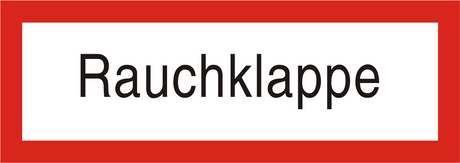 Brandschutzschild "Rauchklappe"