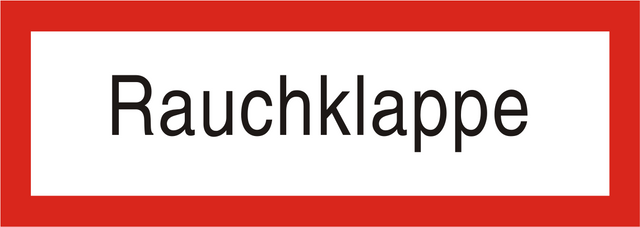 Brandschutzschild "Rauchklappe"