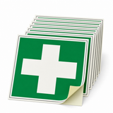 Rettungsschild Erste Hilfe E 003 – ISO 7010 – Kunststoff langnachleuchtend selbstklebend (Set)