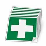 Rettungsschild Erste Hilfe E 003 – ISO 7010 – Selbstklebende Folie (Set)
