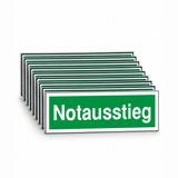 Rettungsschild "Notausstieg" – Mehrfachpack