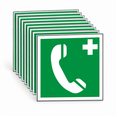 Rettungsschild Notruftelefon – Mehrfachpack