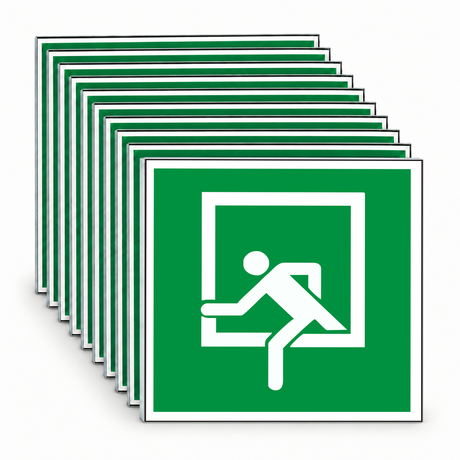 Rettungsschild Rettungsfenster E019 – Mehrfachpack
