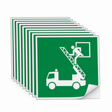 Rettungsschild Rettungsfenster – ISO 7010 – Selbstklebende Folie (Set)