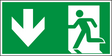 Rettungswegschild abwärts – ISO 7010 – E001 + E005
