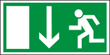 Rettungswegschild geradeaus