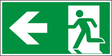 Rettungswegschild links – ISO 7010 – E001