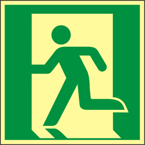 Rettungswegschild links – ISO 7010 – Symbol