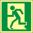 Rettungswegschild links – BGV A8 E09